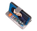 BAOHU Wallet Cases Hoesje Geschikt voor Huawei Honor 9 Lite Grijs