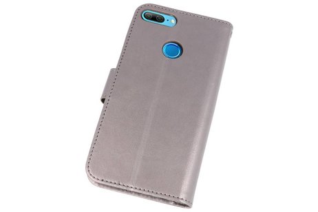 Wallet Cases Hoesje voor Huawei Honor 9 Lite Grijs