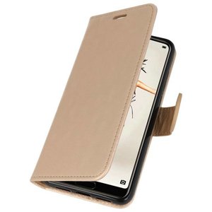 BAOHU Wallet Cases Hoesje Geschikt voor Huawei P20 Goud