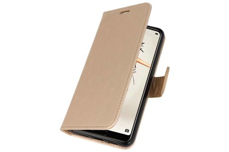 BAOHU Wallet Cases Hoesje Geschikt voor Huawei P20 Goud