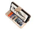 BAOHU Wallet Cases Hoesje Geschikt voor Huawei P20 Goud