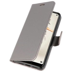 BAOHU Wallet Cases Hoesje Geschikt voor Huawei P20 Grijs