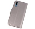 BAOHU Wallet Cases Hoesje Geschikt voor Huawei P20 Grijs