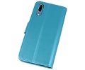 Wallet Cases Hoesje voor Huawei P20 Turquoise