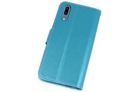 Wallet Cases Hoesje voor Huawei P20 Turquoise