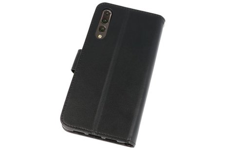 BAOHU Wallet Cases Hoesje Geschikt voor Huawei P20 Pro Zwart