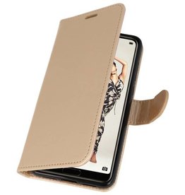 Wallet Cases Hoesje voor Huawei P20 Pro Goud