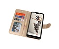 BAOHU Wallet Cases Hoesje Geschikt voor Huawei P20 Pro Goud