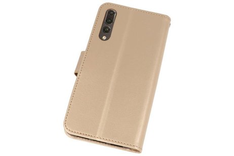 BAOHU Wallet Cases Hoesje Geschikt voor Huawei P20 Pro Goud