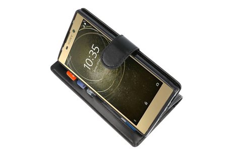 BAOHU Wallet Cases Hoesje Geschikt voor Xperia L2 Zwart