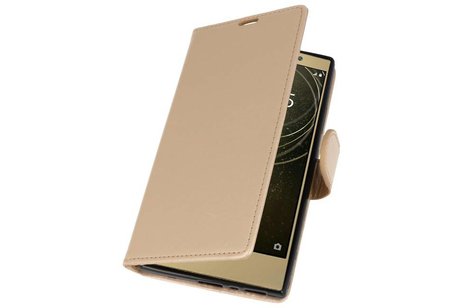 Wallet Cases Hoesje voor Xperia L2 Goud