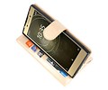 Wallet Cases Hoesje voor Xperia L2 Goud