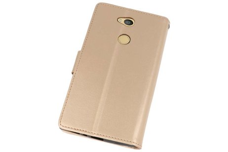 Wallet Cases Hoesje voor Xperia L2 Goud