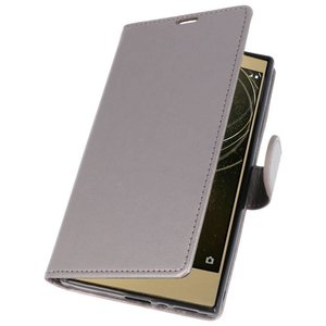 BAOHU Wallet Cases Hoesje Geschikt voor Xperia L2 Grijs