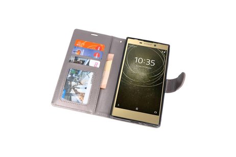 BAOHU Wallet Cases Hoesje Geschikt voor Xperia L2 Grijs
