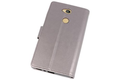 BAOHU Wallet Cases Hoesje Geschikt voor Xperia L2 Grijs