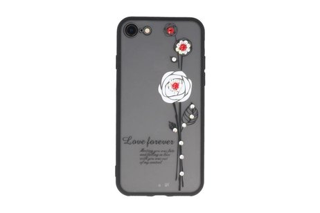 BAOHU Love Forever Hoesjes Geschikt voor iPhone 8 Wit