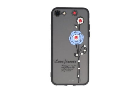 Love Forever Hoesjes voor iPhone 8 Blauw