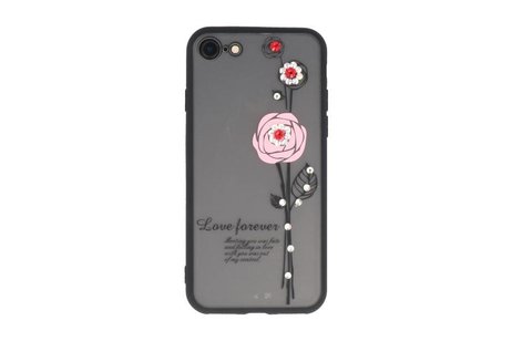 BAOHU Love Forever Hoesjes Geschikt voor iPhone 8 Roze