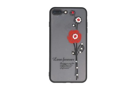 BAOHU Love Forever Hoesjes Geschikt voor iPhone 7 / 8 Plus Rood
