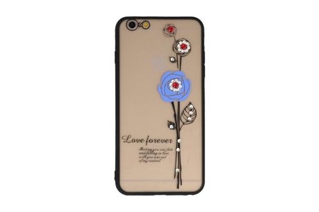 BAOHU Love Forever Hoesjes Geschikt voor iPhone 6 / 6s Plus Blauw