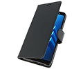 BAOHU Wallet Cases Hoesje Geschikt voor Samsung Galaxy A8 Plus (2018) - Zwart