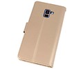 Wallet Cases Hoesje voor Galaxy A8 Plus (2018) Goud