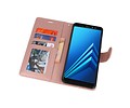 BAOHU Wallet Cases Hoesje Geschikt voor Samsung Galaxy A8 Plus (2018) - Roze