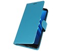 BAOHU Wallet Cases Hoesje Geschikt voor Samsung Galaxy A8 Plus (2018) - Turquoise