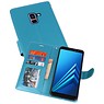 BAOHU Wallet Cases Hoesje voor Samsung Galaxy A8 Plus (2018) - Turquoise