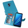 Wallet Cases Hoesje voor Samsung Galaxy A8 Plus (2018) - Turquoise