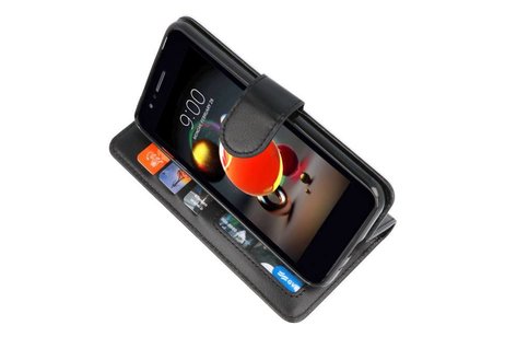 BAOHU Wallet Cases Hoesje Geschikt voor LG K8 2018 Zwart