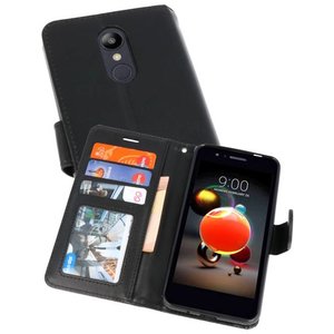 BAOHU Wallet Cases Hoesje Geschikt voor LG K8 2018 Zwart
