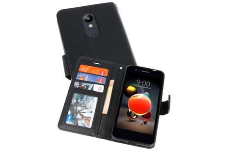 BAOHU Wallet Cases Hoesje Geschikt voor LG K8 2018 Zwart