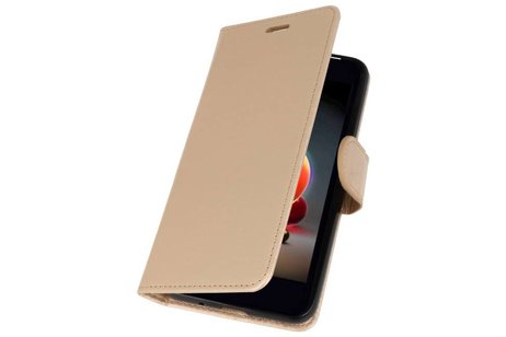 BAOHU Wallet Cases Hoesje Geschikt voor LG K8 2018 Goud