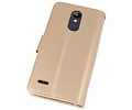 BAOHU Wallet Cases Hoesje Geschikt voor LG K8 2018 Goud