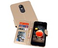 BAOHU Wallet Cases Hoesje Geschikt voor LG K8 2018 Goud