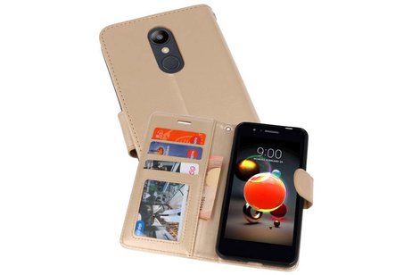 BAOHU Wallet Cases Hoesje Geschikt voor LG K8 2018 Goud