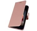 BAOHU Wallet Cases Hoesje Geschikt voor LG K8 2018 Roze