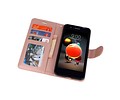 BAOHU Wallet Cases Hoesje Geschikt voor LG K8 2018 Roze