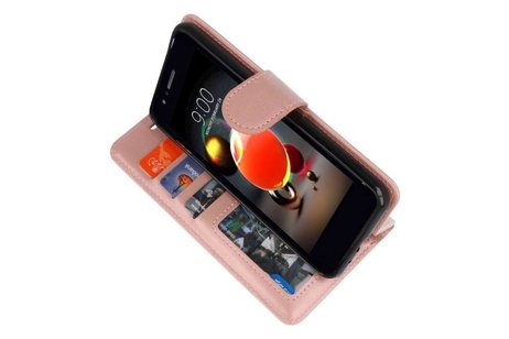 BAOHU Wallet Cases Hoesje Geschikt voor LG K8 2018 Roze