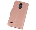 BAOHU Wallet Cases Hoesje Geschikt voor LG K8 2018 Roze
