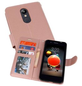 BAOHU Wallet Cases Hoesje voor LG K8 2018 Roze