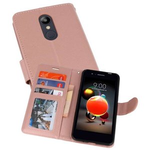 BAOHU Wallet Cases Hoesje Geschikt voor LG K8 2018 Roze