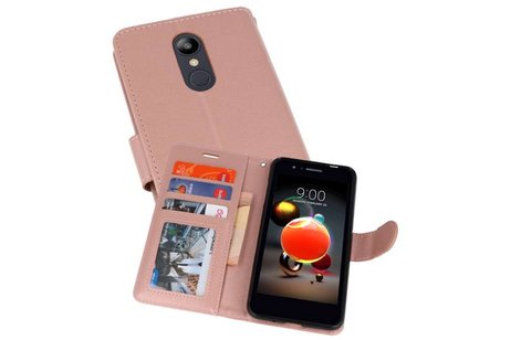 BAOHU Wallet Cases Hoesje Geschikt voor LG K8 2018 Roze