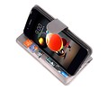 BAOHU Wallet Cases Hoesje Geschikt voor LG K8 2018 Grijs