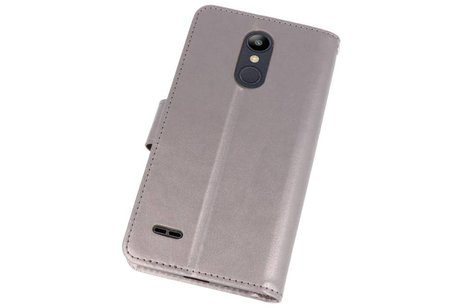 Wallet Cases Hoesje voor LG K8 2018 Grijs