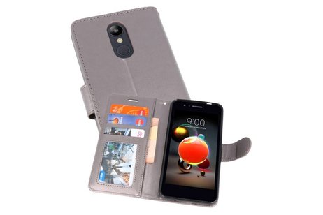 Wallet Cases Hoesje voor LG K8 2018 Grijs