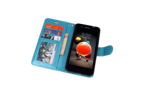 BAOHU Wallet Cases Hoesje Geschikt voor LG K8 2018 Turquoise