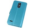 BAOHU Wallet Cases Hoesje Geschikt voor LG K8 2018 Turquoise